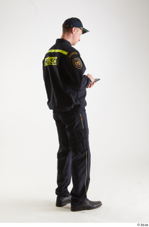 Sam Atkins Fireman with Mobile Pose 2 standing whole body…